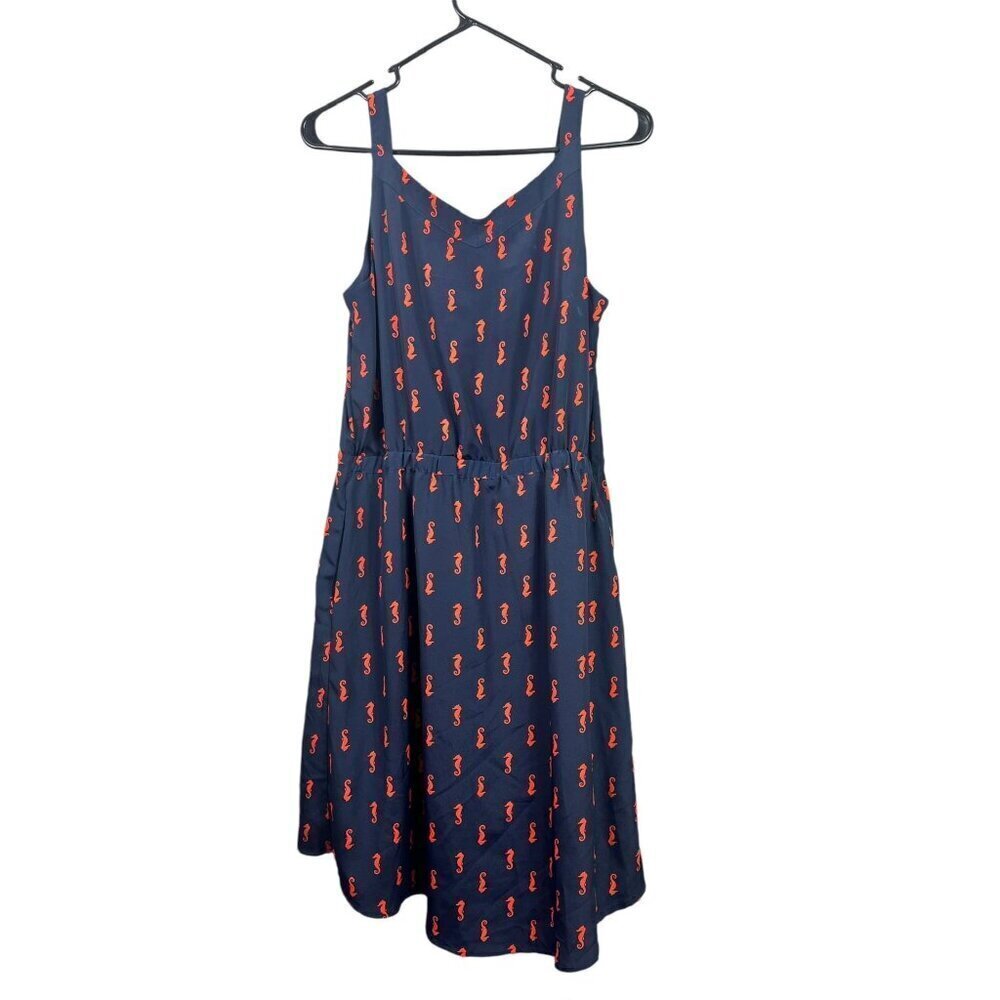 Merona Women's Navy Blue Sea Horse Sleeveless Dress - Picture 2 of 7